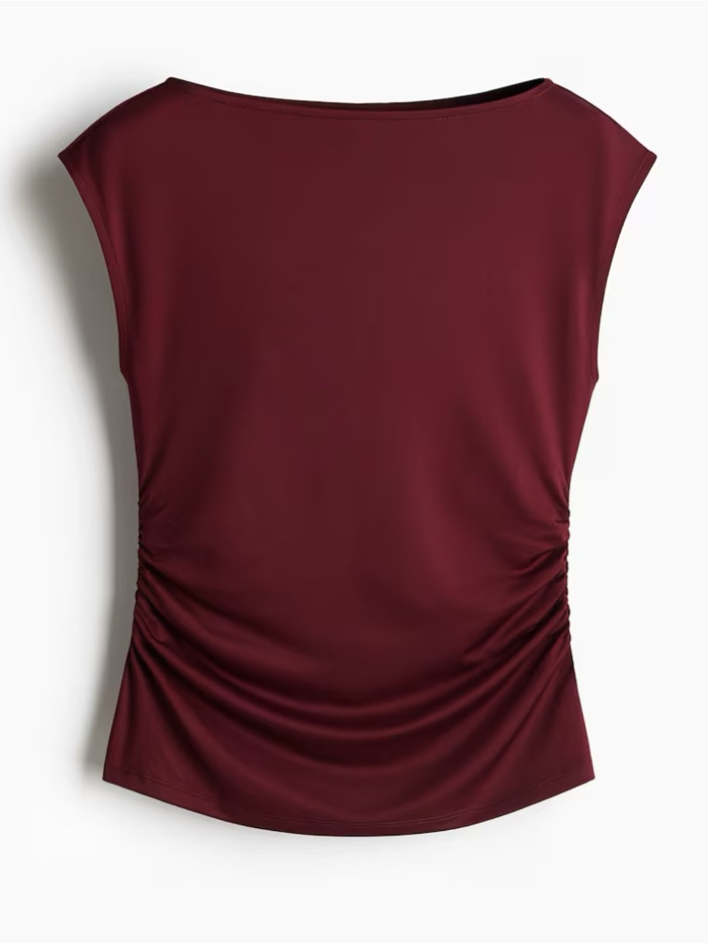 H&M Red Boat Neck Top
